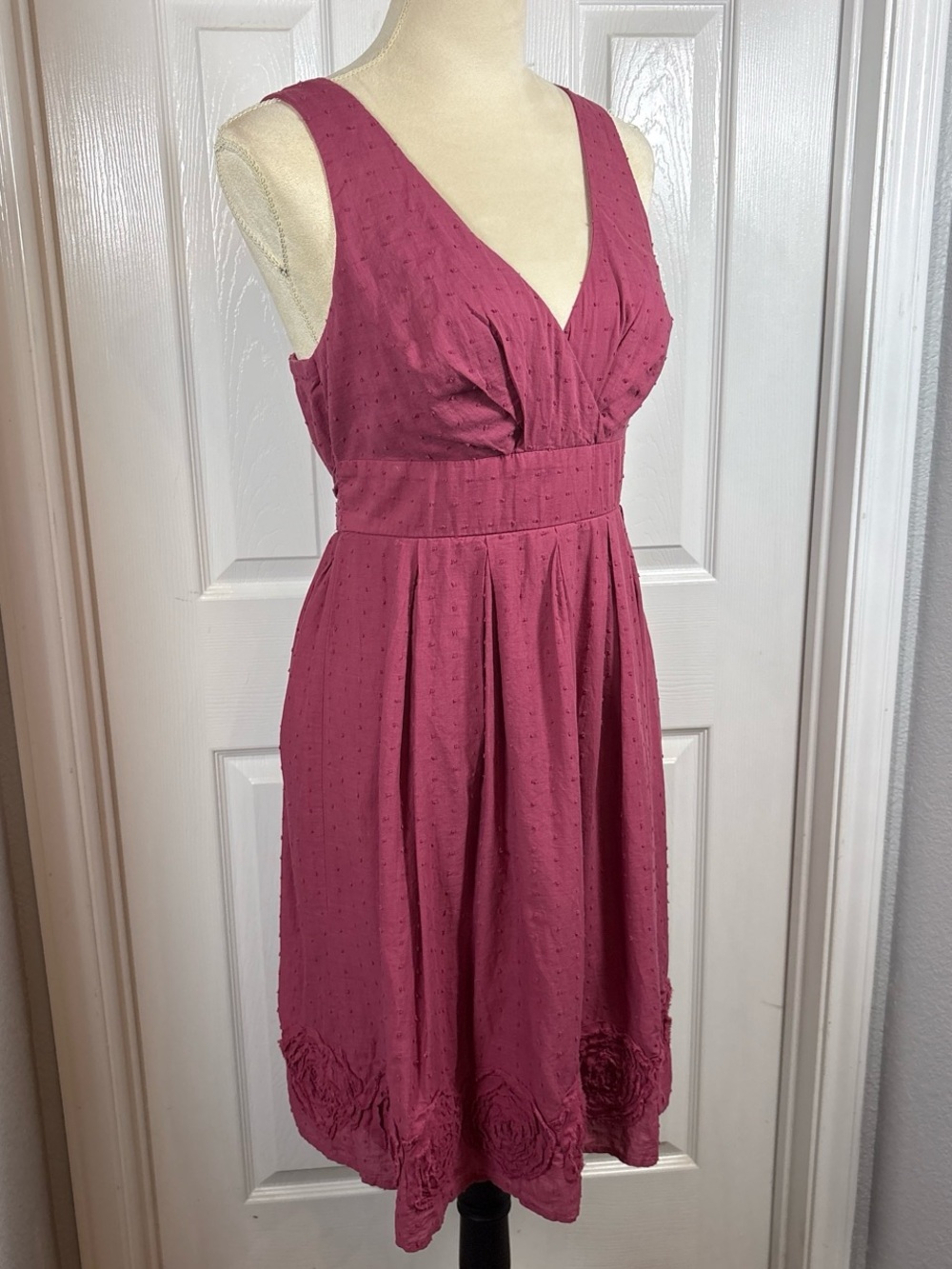 Maurices Sleeveless V-Neck Midi Dress in Berry CottageCore Feminine Summer
